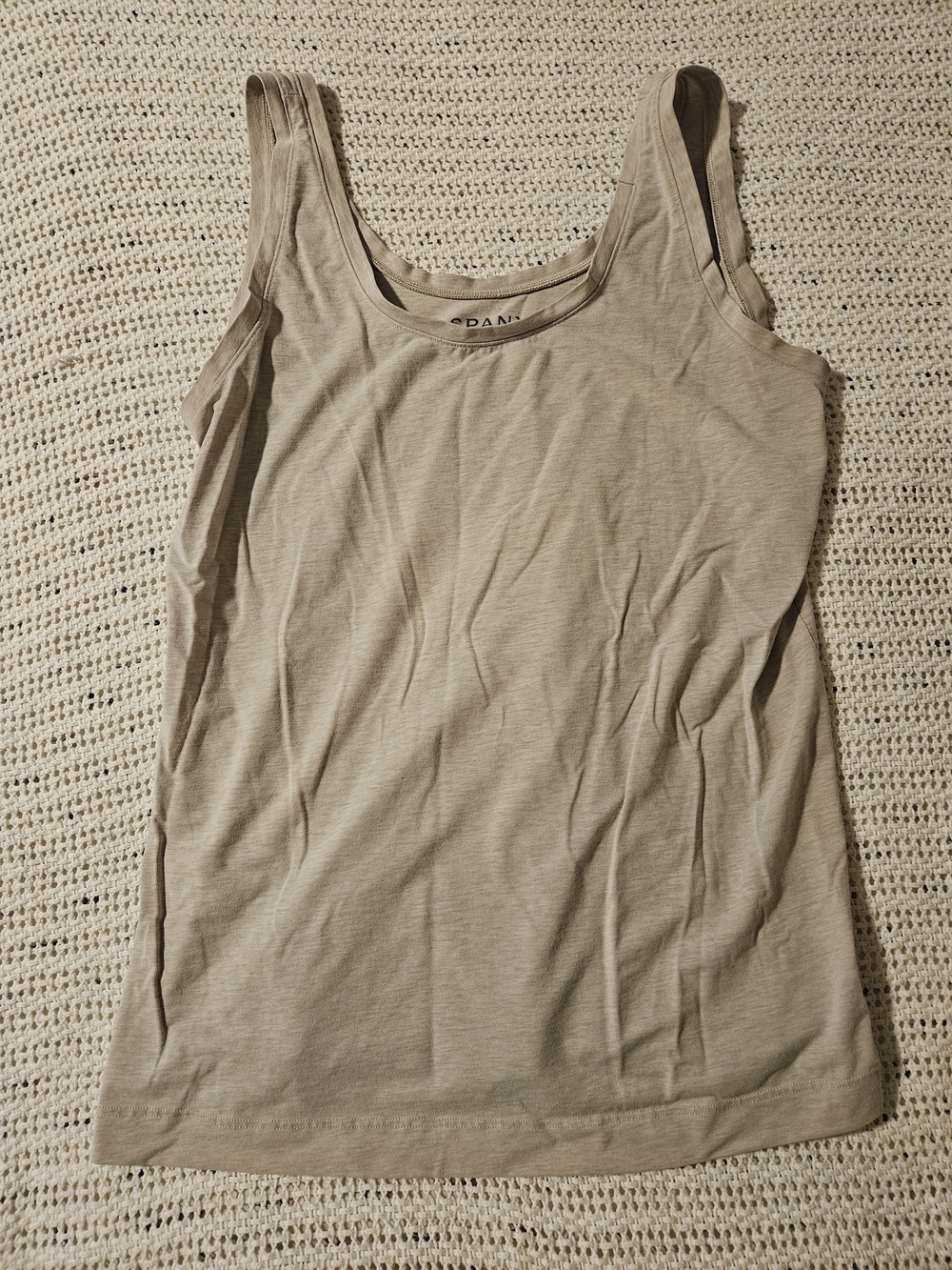 SPANX Light Taupe Scoop Neck Tank Top
